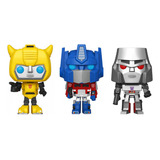 Set C/ 3 Funko Pop Transformers Optimus/bumblebee/megatron