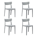 Sillas Rio Comedor Cocina Pack X 4 Plásticas Apilables