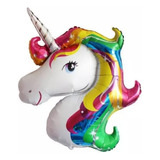 Globo Metalizado Grande Cabeza Unicornio Caballo 75x103 