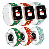 3 Correas Navidad Para Apple Watch Ultra 9 8 7 6 Se 5 4