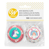 Mini Capacillos Para Cupcakes 100 Piezas Unicornio 
