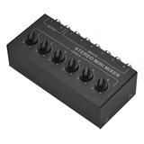 Mixer Audio 6 Mini Canal Mezclador Pasivo Portátil Estéreo R