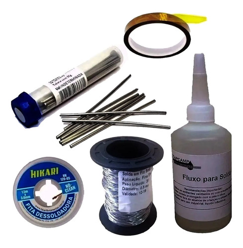 Kit Salva Chip Malha Fluxo Dessolda Solda Kapton Smd