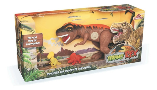 Dinossauro Tirano Rex Com Som Realista Articulado Original