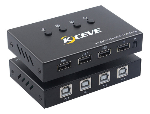 Switcher Sharing Kvm.control, Conmutador Selector Usb De 4 P