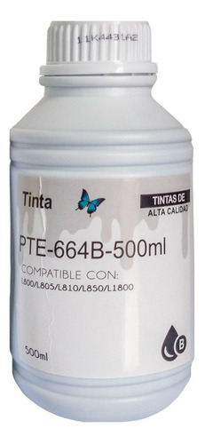 Kit Tintas T664 Compatible Epson L800 805 L220 355 575 1300 
