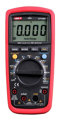 Multímetro Digital True Rms Uni-t  Ut139c Tester Electro