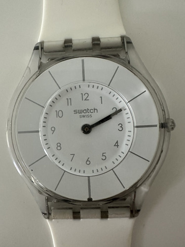 Reloj Swatch Skin Blanco - Carcaza Transparente