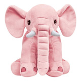 Urso De Pelucia Elefante Rosa Grande 30 Cm  Buba 