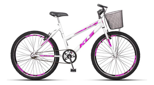 Bicicleta Aro 26 V-brake Mtb Feminina Sem Marcha  Com Cesta