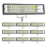 Kit 10 Farol De Milha Led Mini Barra 28 Leds 84w Bivolt