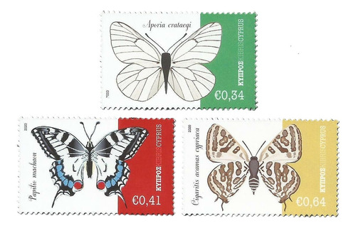 2020 Insectos- Mariposas - Chipre (sellos) Mint