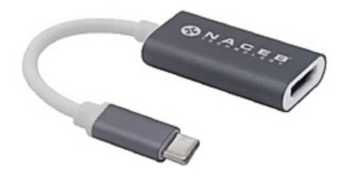 Naceb Adaptador Usb C Macho - Hdmi Hembra, Gris/blanco