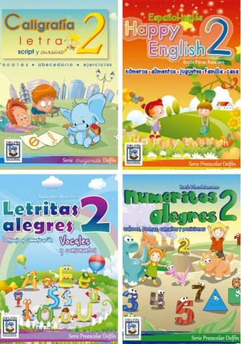 Guías Escolares Para 2do De Preescolar Kinder Paquete De 4