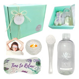 Set Relax Caja Regalo Aroma Jazmín Kit Zen Spa N41 Feliz Día