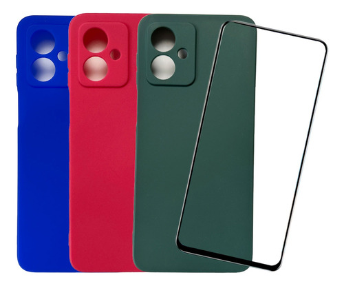 Case Colorida Para Motorola G54 5g + Película 3d