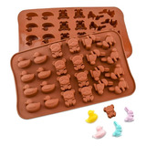 Molde Silicona 24 Mini Animalitos Chocolates Fondant Gomitas