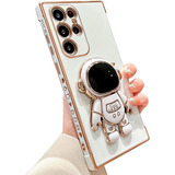 Funda Luxury Astronauta Para Galaxy S22 Ultra Blanca