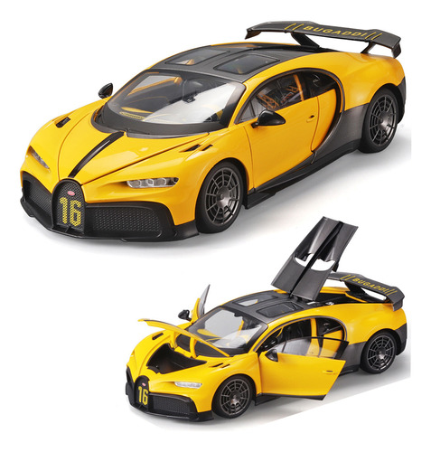 Bugatti Chiron 1/18 Miniatura Metal Coche Con Luces Y Sonido