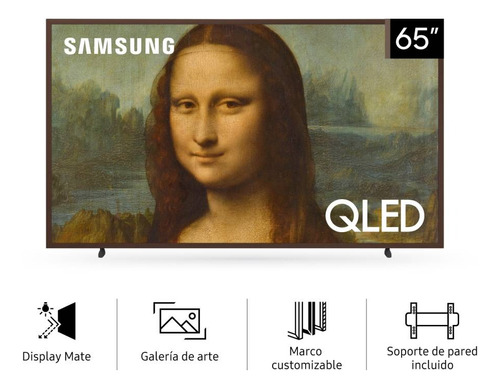 Tv Samsung 65  Eq Qled 4k Marco Nogal Marron