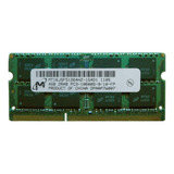 Memoria Ram Color Verde  4gb 1 Micron Mt16jsf51264hz-1g4d1