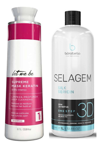 Combo Borabella Selagem Profissional + Shampoo Antiresiduos