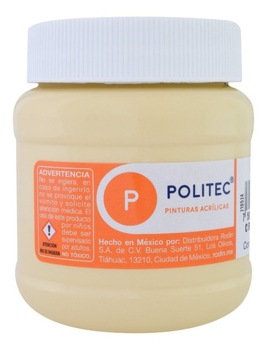 Pintura Acrílica Politec Bote 250 Ml Colores A Elegir