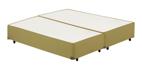 Cama Box Bipartido Queen Size Corano Bege Universal - 158x198 (bipartido) - Queen Size