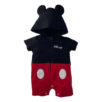 Pañalero Disney Con Gorro Color Mickey Talla 6 Meses Liso