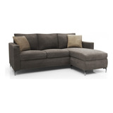 Sillon Esquinero Rinconero Sofa Convertible Chenille Gris