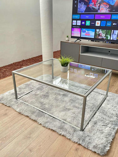 Mesa De Centro Para Sala O Recámara, Mesa Decorativa Cristal