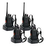 Kit X 4 Handy Radio Newtek Bf 888s Walkie Talkie 