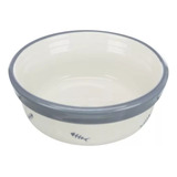 Comedero Bebedero Plato Cerámica Blanco Gato 12 Cm Cobayo