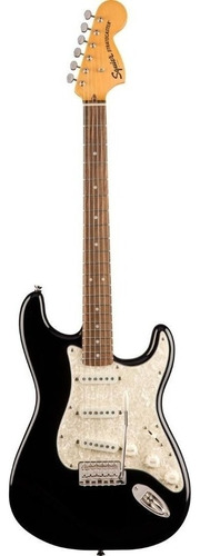 Guitarra Eléctrica Squier By Fender Classic Vibe '70s Stratocaster De Arce Black Brillante Con Diapasón De Laurel Indio