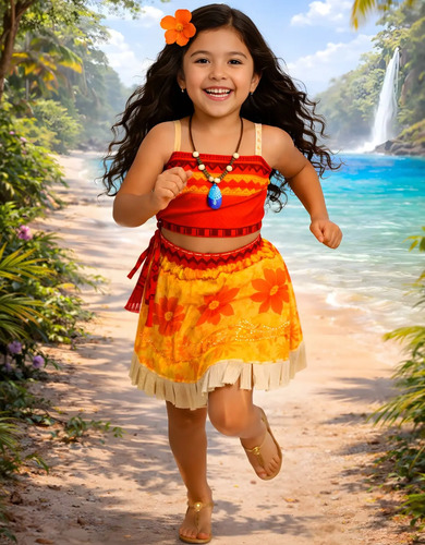 Fantasia Infantil Moana Menina Envio Imediato
