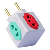  Adaptadores Pino Cubo Colorido Benjamin 4saídas 10a 1 Peça