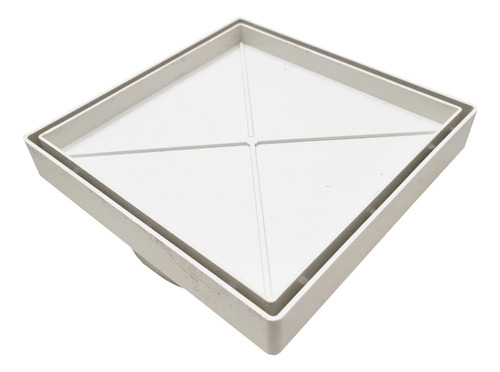 Ralo Oculto Escoamento Invisivel 15x15 Zero Sifonado Piso Cor Branco