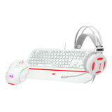 Kit Gamer Redragon Teclado Mouse Headset Branco White