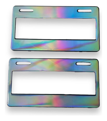 Par (2) Porta Placas Ancho Universal Estilo Colores Euro