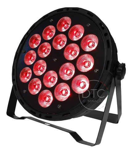 Refletor Led Par 64 Slim Rgbw 18 Leds Cree De 12w Quadriled