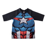 Remera Niño Proteccion Solar Uv Capitan America Original