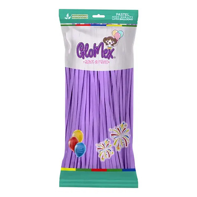 Globos de Látex Tubito Glomex Lila Pastel para Fiestas | MercadoLibre