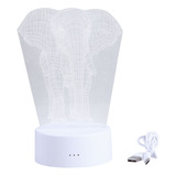 Lámpara De Noche 3d Con Forma De Elefante Smart Touch Que Ca