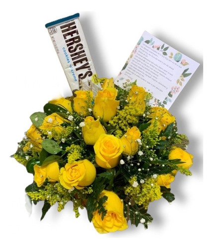Ramo De Flores - Rosas + Chocolate - Envío Gratis 