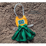 Roupa Pet Vestido Brasil Copa Do Mundo Para Pincher 0 E 1