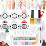 Mizhse Kit De Uñas De Gel Sólido Constructor, Kit De Uña.