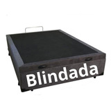 Base Box Casal Com Baú 1,38 X 1,88 Blindada & Reforçada 