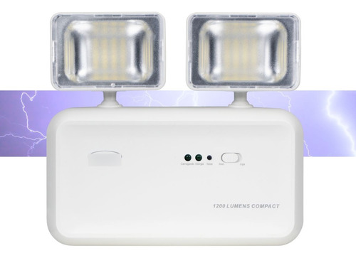 Luminaria Bloco Emergência 2 Faróis 1200 Lumens 110/220v