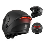 Casco Motocicleta Abatible Con Luz Led Dot Negro/rojomocoerl