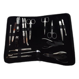 Set De Manicure Y Pedicura 16 Piezas Acero Con Estuche Ekal